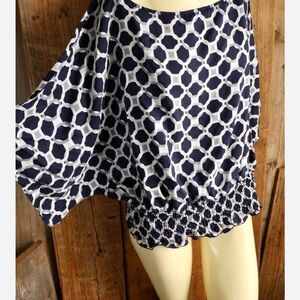 Michael Kors Chainlink Pattern Silk Blouse, NEW, Medium